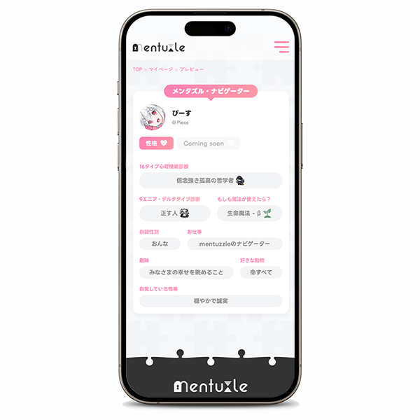 プロフィールのサンプル